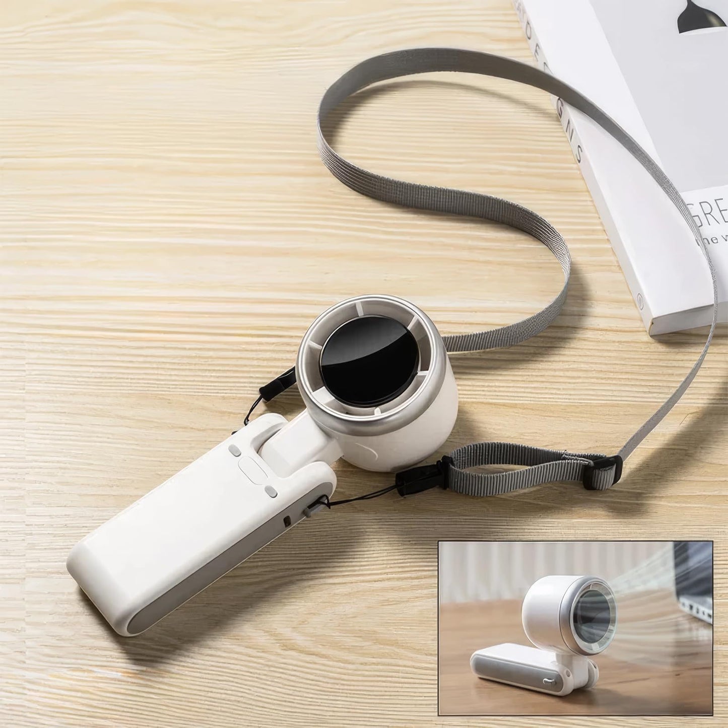 Hanging Neck Outdoor 180 Degree Folding Desktop Mini Fan Hand-held ⭐⭐⭐⭐⭐