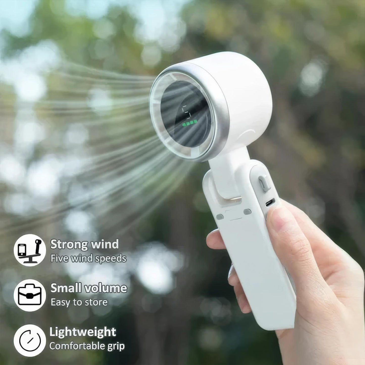 Hanging Neck Outdoor 180 Degree Folding Desktop Mini Fan Hand-held ⭐⭐⭐⭐⭐