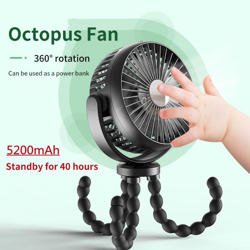 Baby Stroller Fan Hand Held Rechargeable USB Bladeless Small Folding Fans ⭐⭐⭐⭐⭐