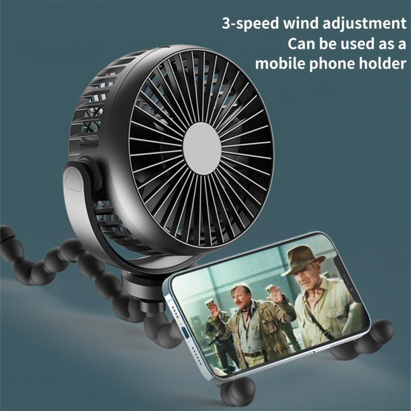 Baby Stroller Fan Hand Held Rechargeable USB Bladeless Small Folding Fans ⭐⭐⭐⭐⭐
