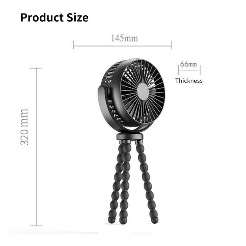 Baby Stroller Fan Hand Held Rechargeable USB Bladeless Small Folding Fans ⭐⭐⭐⭐⭐