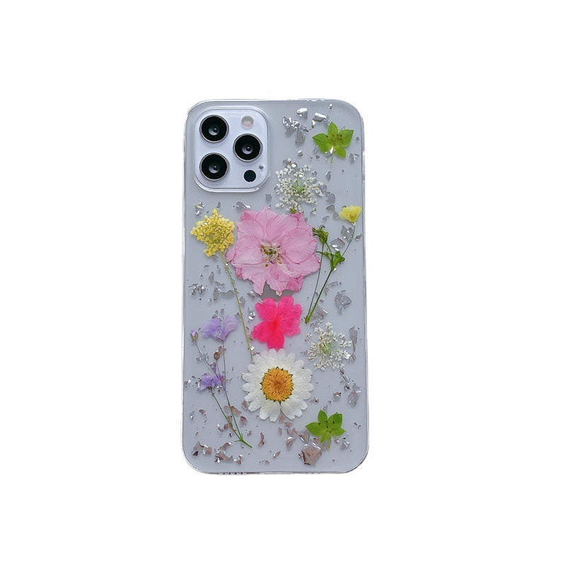 Silver Foil Dried Flowers For Mobile Phone Cases Epoxy Transparent ⭐⭐⭐⭐⭐