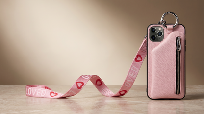 CREAZONE Leather Lanyard Phone Case — elegant wide scene