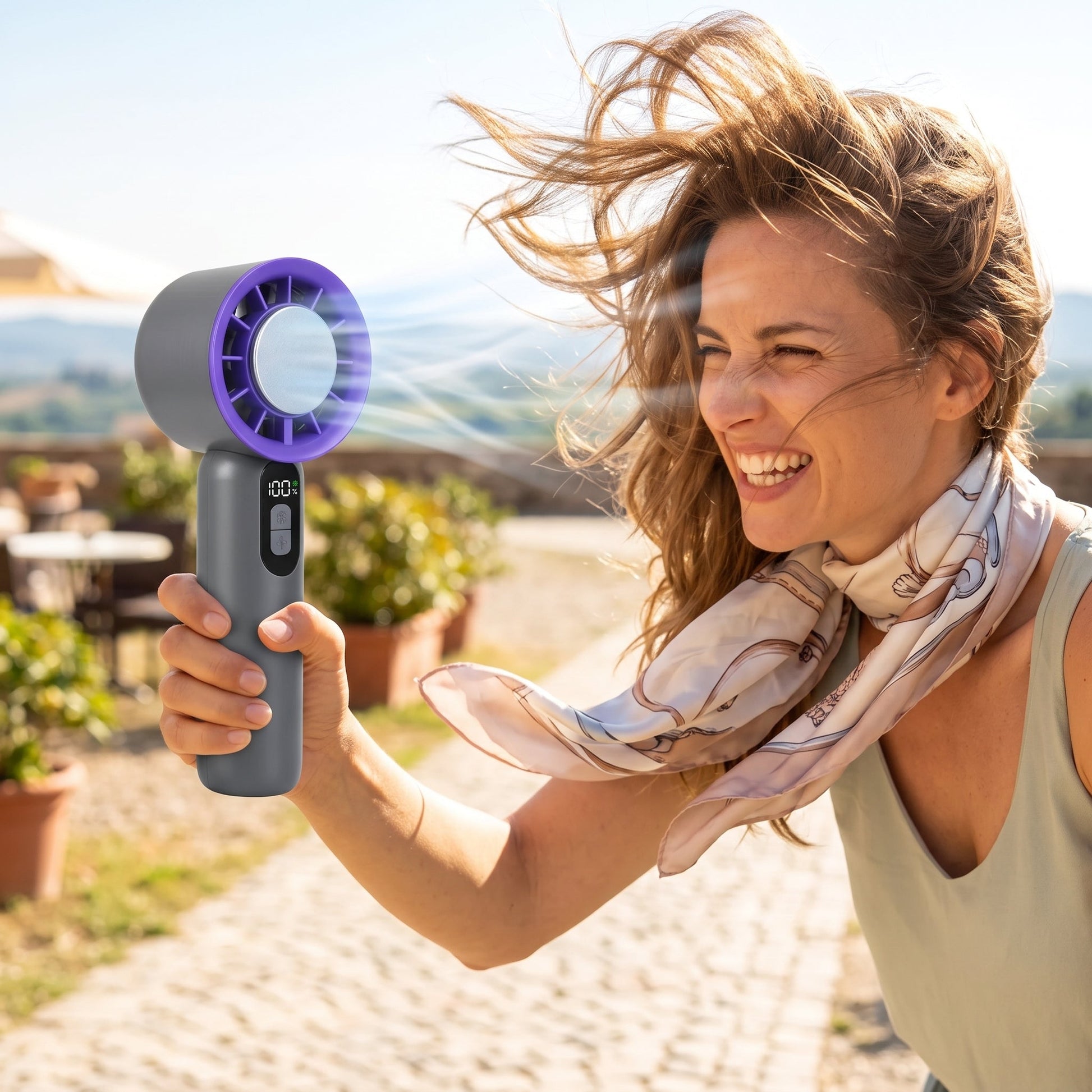 CREAZONE Turbo Ice Hand Fan — cool airflow