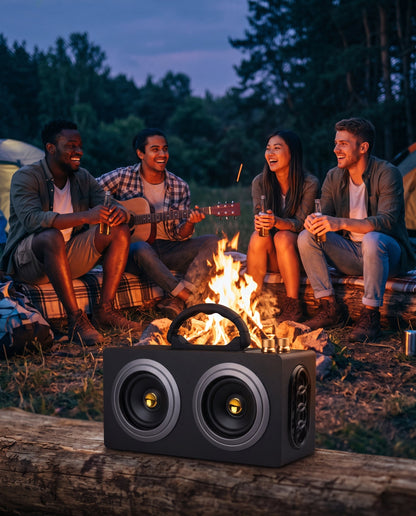 CREAZONE Outdoor Speaker — campfire evening