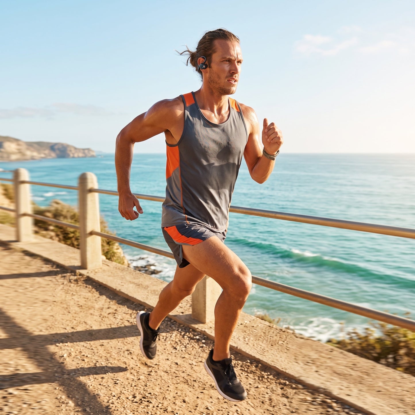 CREAZONE Waterproof Wireless Earbuds — beach run